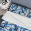 Ensemble de housse de couette à motif géométrique Urban Cobalt Blue And Bwhite Grid Geometric II-2145520906