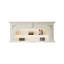 White Solid + Manufactured Wood Freestanding TV Cabinet Fireplace-82507789