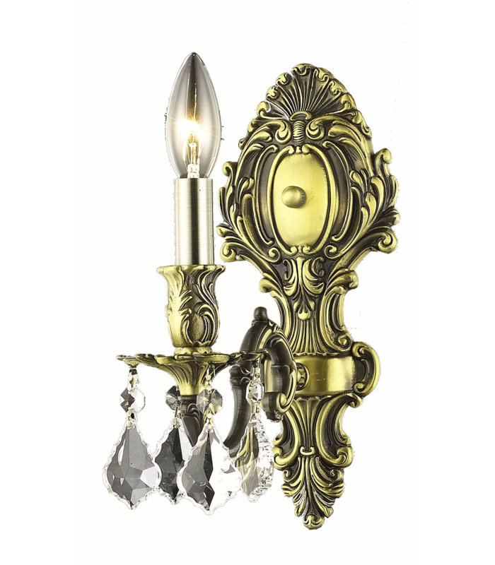 Aadyn Wall Sconce, Crystal (Clear) / Royal Cut, Dark Bronze