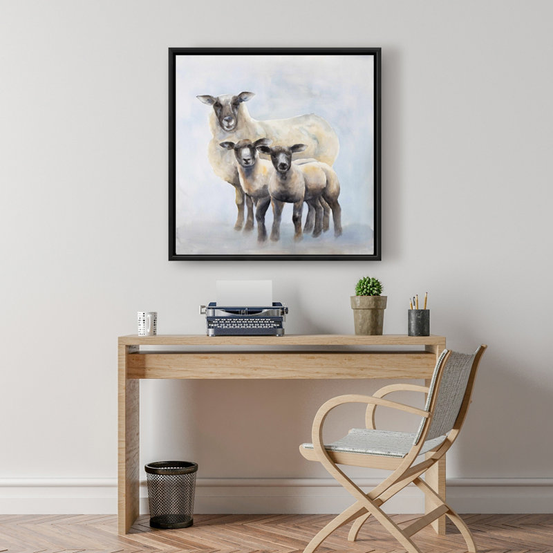 Toile pour chambre familiale «Sheep Family» | Décoration de ferme