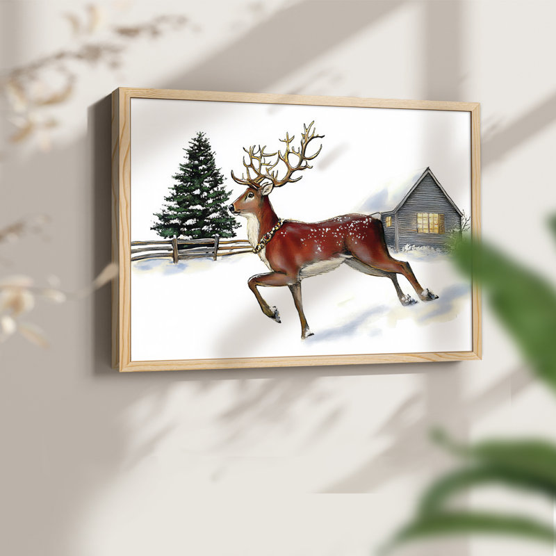 Art de Noël - DCCLXVI - Reproduction encadrée - Restickable, H 22 po x l 28 po, Naturel
