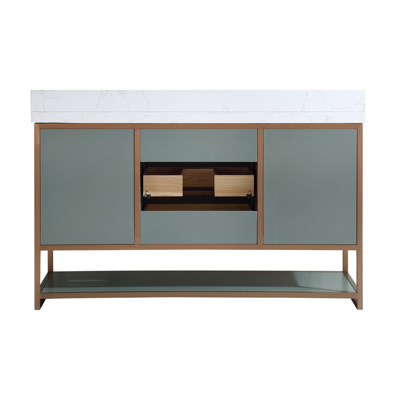 60" Freestanding Standard Bathroom Vanity with Top
