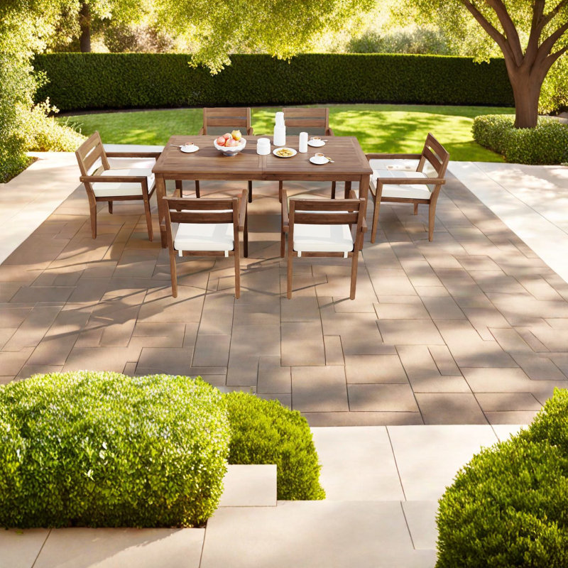 Ensembles de salle à manger de patio en bois d'acacia durable, style moderne pour espaces polyvalents