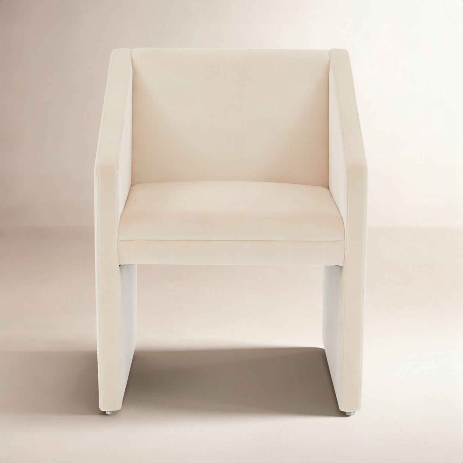 Dimeo Upholstered Armchair, Cream Velvet