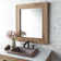 Vintner's Rustic Beveled Oak Bathroom Mirror