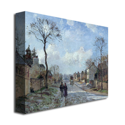 "the road to louveciennes" par camille pissarro, reproduction d’art sur toile