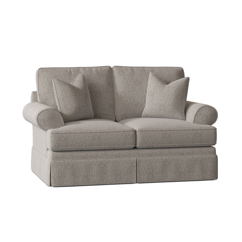 Causeuse à accoudoirs évasés 68 po, Tissage natté brindille Drusky Sustain®
