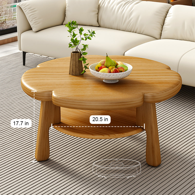 Table basse Creative, H 17,7 po x L 27,6 po x l 27,6 po, Bois robuste