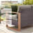 Palomares 6-Piece All Weather Outdoor Wicker Patio Square Fire Pit Conversation Set With 4 Swivel Gliders-712569963-712569962-712569961