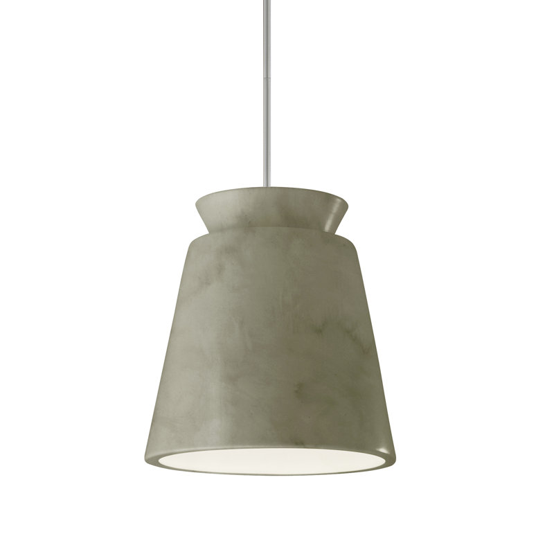 Luminaire suspendu en forme de dôme à 1 lumière Radiance, Patine antique, Nickel brossé, Incandescente (non incluse)