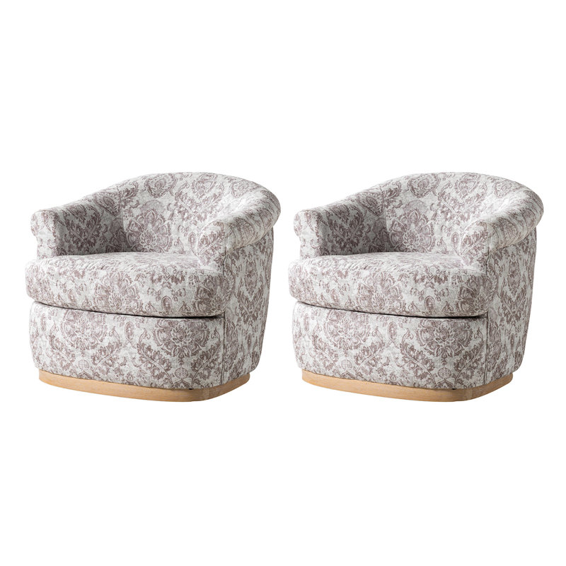 Fauteuil demi-tonneau pivotant Volk 31,25 po Volk, Beige