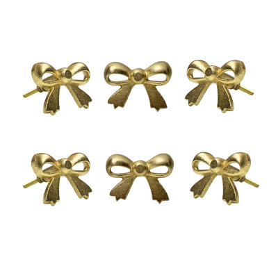 2.25" Width Brass Ribbon Bow Knobs