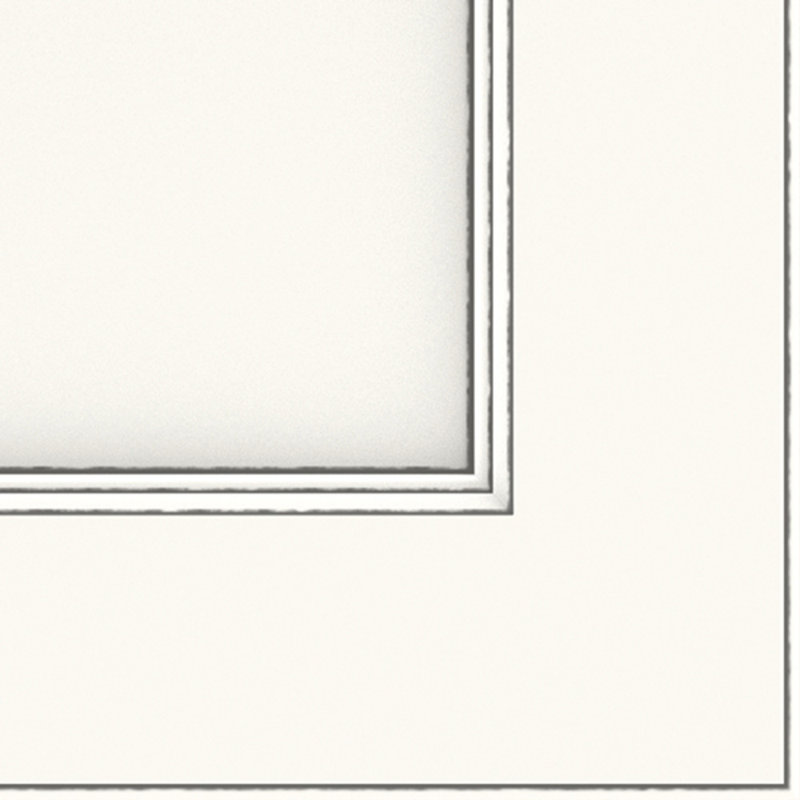 Dwelling Value Lanning Door Sample, White/Nickel Glaze, Painted Hardwood