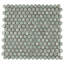 Hudson Penny Round 11-7/8 " x 12-5/8 " Porcelain Mosaic Floor & Wall Tile-35928063
