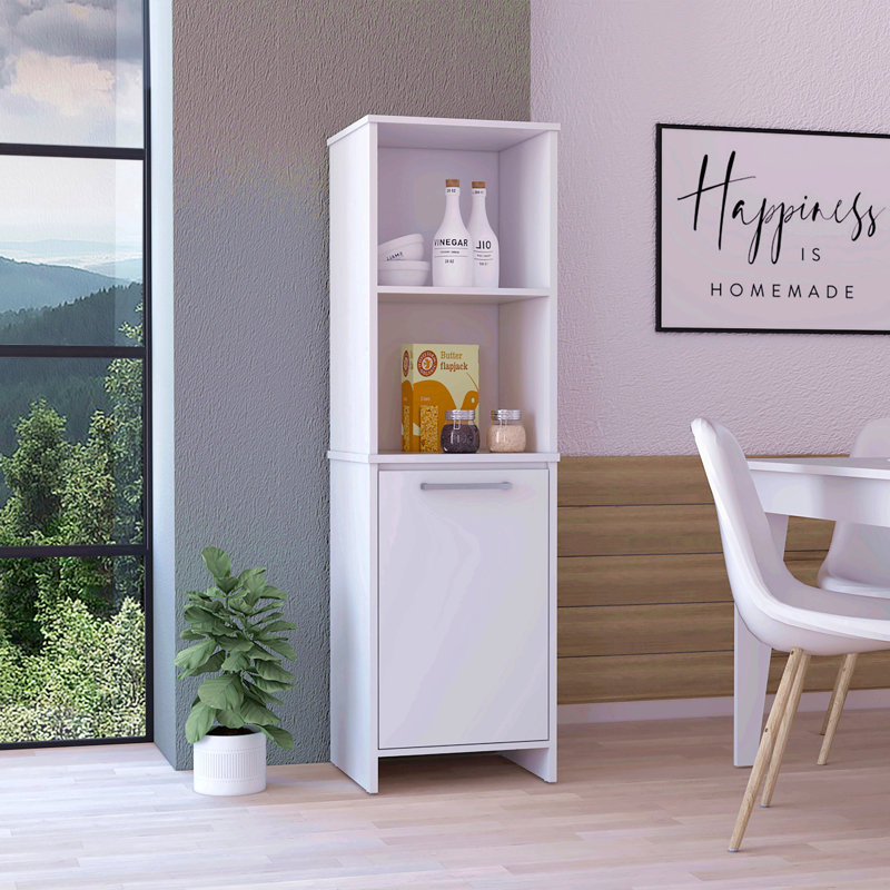 Armoire de garde-manger, armoire à une porte, quatre tablettes