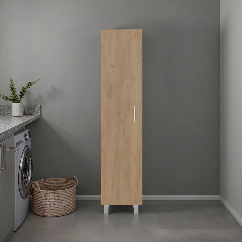 Armoire de rangement avec tablette fixe, Chêne