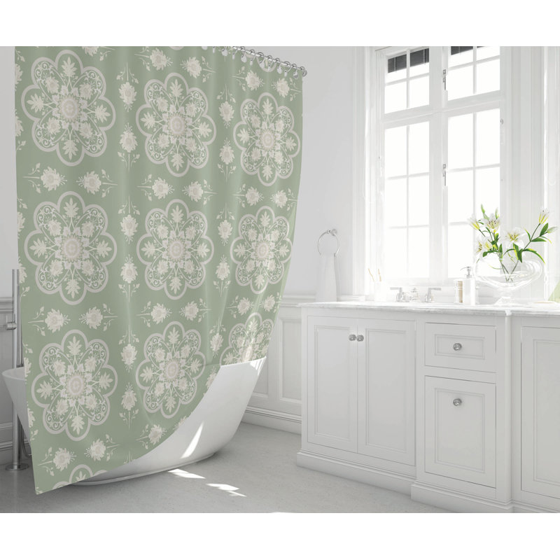Skye Ultra-Thin Lightweight Shower Curtain, Sage