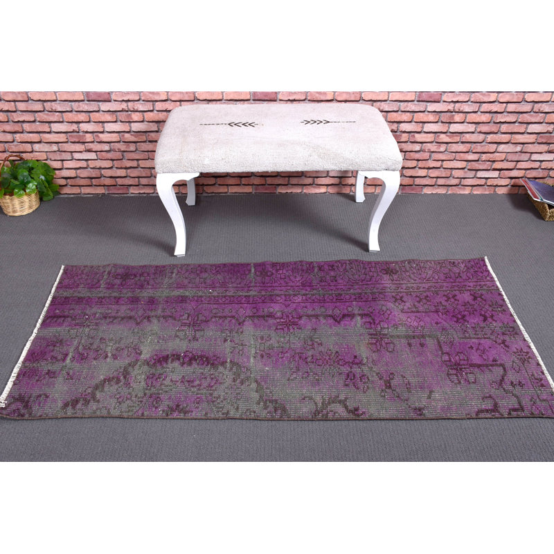 Tapis moderne en laine 31,1 x 67,7 po Modern