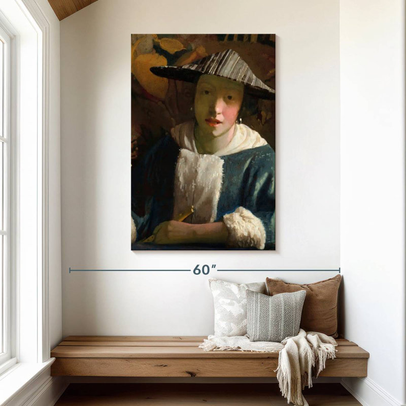 Leisha avec une flûte 1665-1675, H 48 po x l 32 po