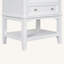 Meuble-lavabo 24 po sans lavabo, base seulement, structure en bois massif, armoire de rangement avec tiroir et tablette ouverte, blanc