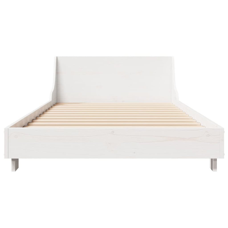 Solid Wood Bed, Single (3'), White
