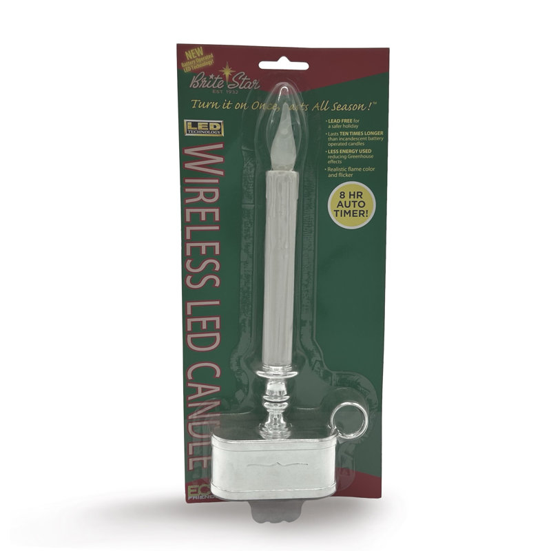 Bougie DEL sans fil 1 niveau, Argent luisant