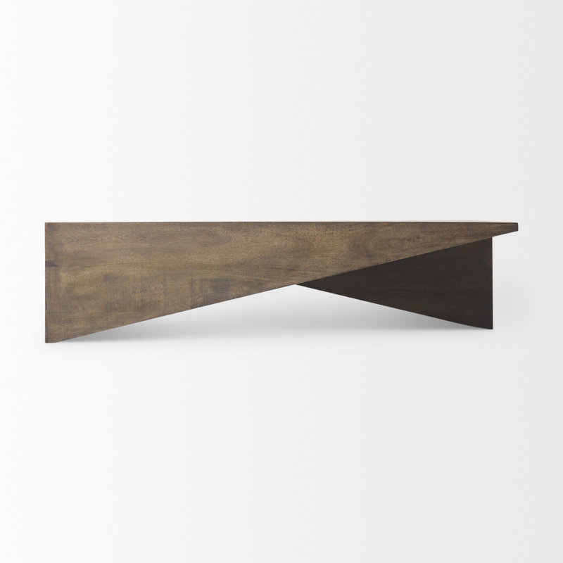 West Solid Wood Coffee Table, Light Brown