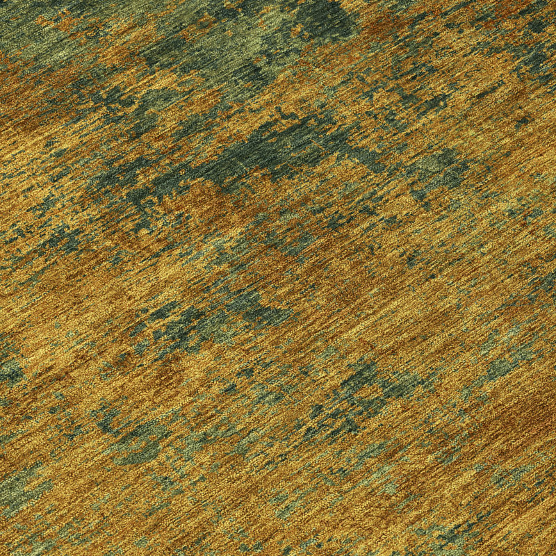 Sonata Orange Washable Indoor-Outdoor Rug - , 2'3" x 7'6"