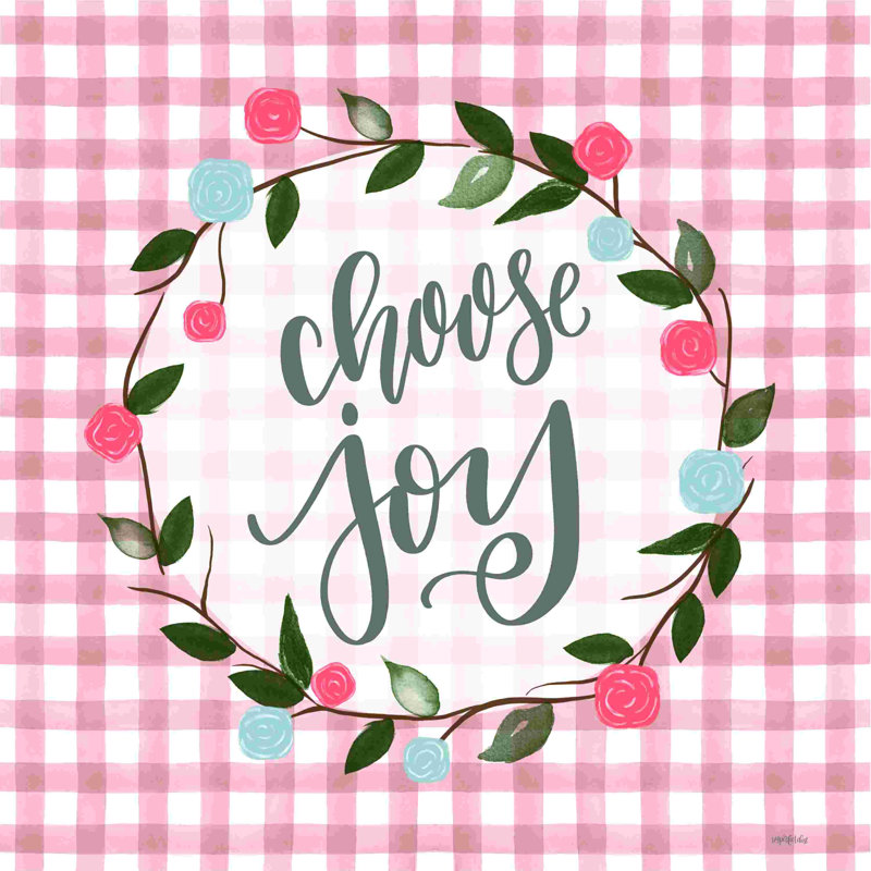 Choisissez la joie, L 12 po x H 12 po