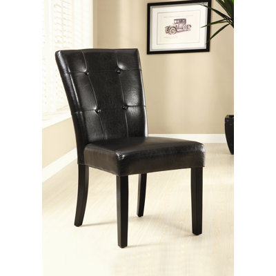 Chaise d'appoint rembourrée en similicuir Parson