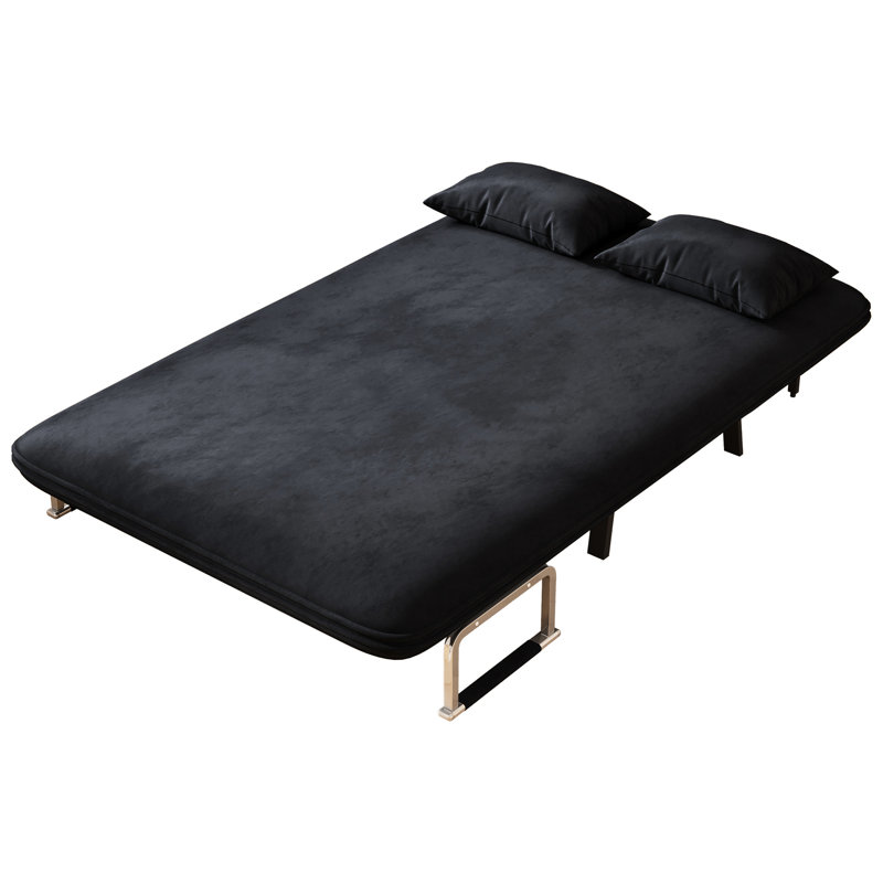 39 Lit-fauteuil, tissu de velours doux, acier, réglable pour une chaise de lit, hauteur 14,09 po, velours, chambre de construction