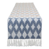 FRENCH BLUE/STONE COLBY SOUTHWEST TABLE RUNNER 15X108