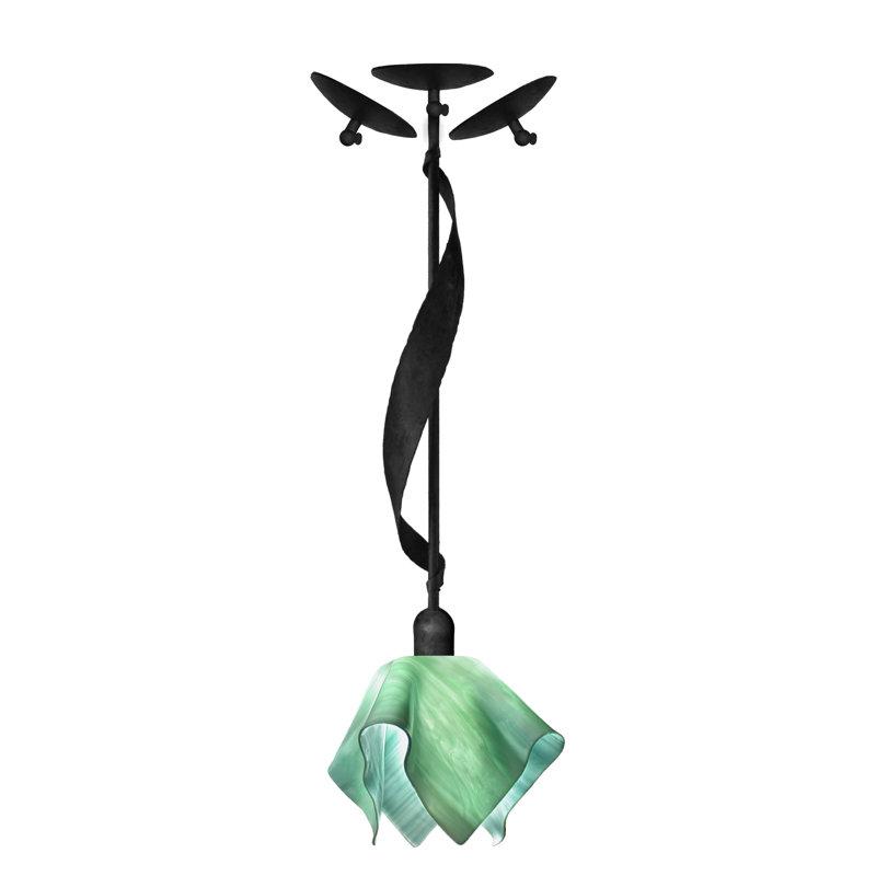Luminaire suspendu Sapin, Noir, Vert écume de mer