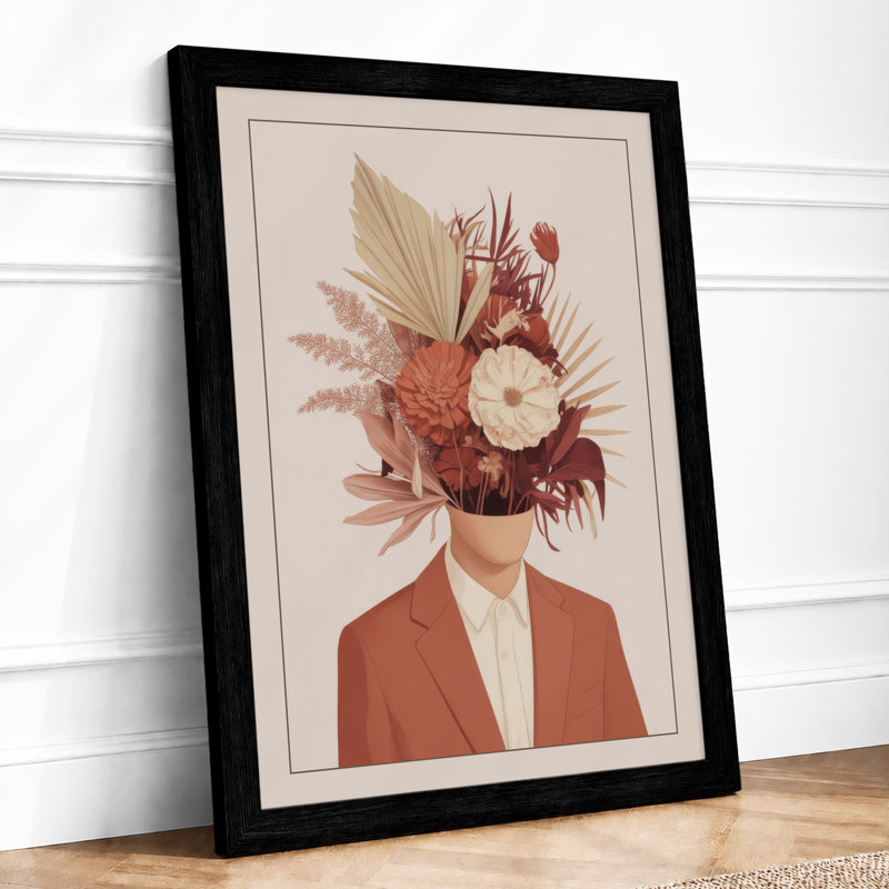 Botanical Mind Boho - Framed Print, A4 - 29.7 x 21.0 cm, Black