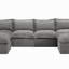 Canapé modulaire rembourré 6 pièces en chenille désossée avec repose-pieds amovible 6 pièces - entièrement comprimé, aucun assemblage requis-2000077857