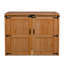 HEAVY DUITY horizontal cedar waste garbage can-107312761