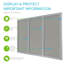 Babillard fermé en vinyle 3 portes avec cadre en satin Ghent-11138445-11138446-11138450