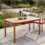 Table de salle à manger d'extérieur Mid-Century scandinave en bois d'acacia 6 personnes avec pieds cylindriques Torven