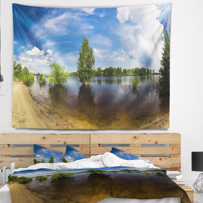 Tapisserie paysage, H 68 po x l 80 po