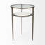 Table de bout avec rangement en verre à 3 pieds Labros
