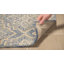 Tapis bleu / gris en laine touffeté à la main Salerna-36596959