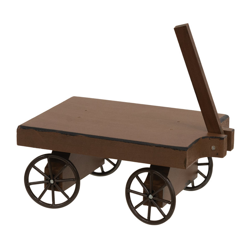 Distressed Brown Wooden Wagon