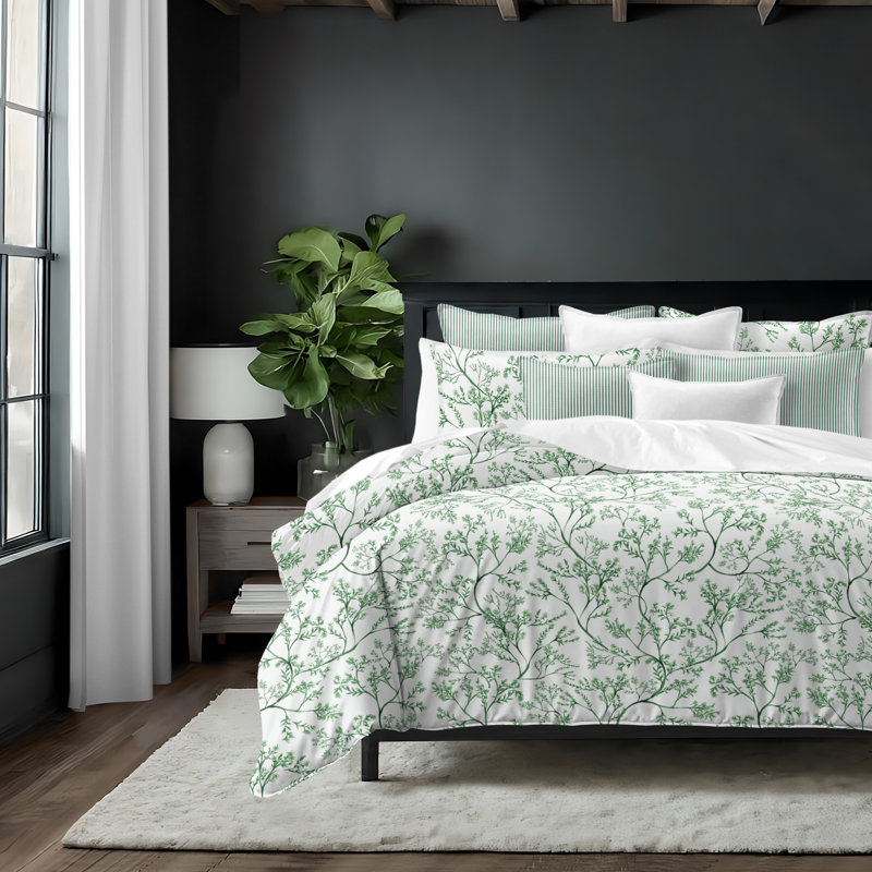 Tinsley Ivy Cotton Duvet Cover Set, Twin Duvet Cover + 7 Additional Pieces