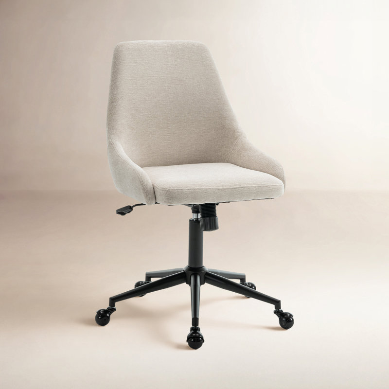 Chaise de bureau Vanora, Chenille beige