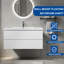 Meuble-lavabo flottant mural blanc brillant de 42 po avec comptoir simple à surface solide blanc-2068782942