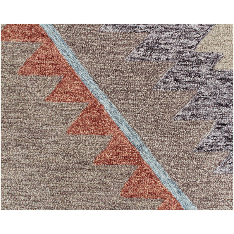 Foundry Select Handmade Brown Wool Area Rug, Rectangle 7'6" x 9'6"
