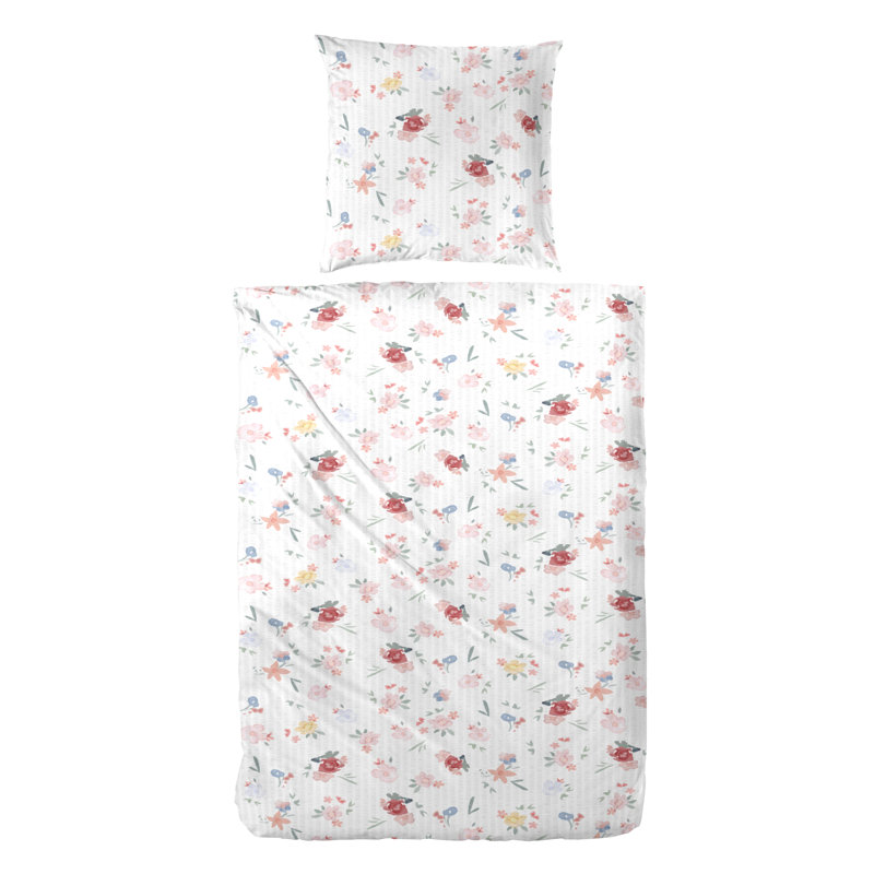 Coshocton Cotton 144 TC Duvet Cover Set, Blue, 155 x 220 cm - 1 Pillowcase (80 x 80 cm)