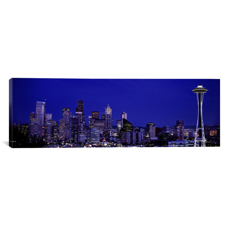 Skyscrapers par Panoramic Images - reproduction de photo sur toile, H 12 po x l 36 po x P 1,5 po, Toile tendue