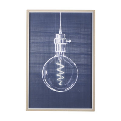 «Bright Idea I a Hand Hand», reproduction d'art encadrée texturée