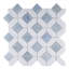 Carreau de mosaïque en marbre poli naturel bleu naturel 12,01 po x 12,01 po